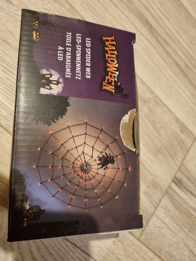 Halloween decoration LED spider web