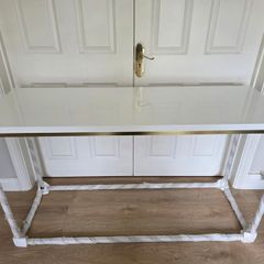 NEW Console Table white gloss brushed gold