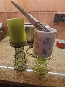 glass candle holders