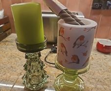 glass candle holders