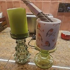 glass candle holders