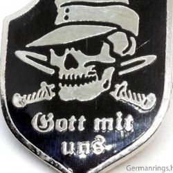 German World War Two WW2 Wehrmacht Gott Mit Uns  Lapel Pin