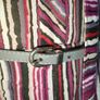 Vintage 70s 80s purple grey stripe secretary midi dress size M Postage included Image 6