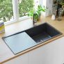Handmade Kitchen Sink with Strainer Black Stainless Steel Image 2