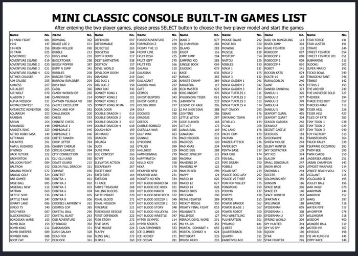 Retro HL-38 Mini Games Console inc 620 Games