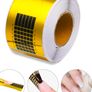 Brand new 1roll/100pcs Gold Color Uv Gel Nail Extension Forms Paper Image 2
