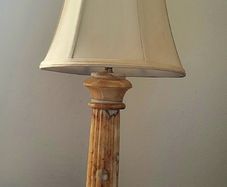 Antique carved marble table lamp
