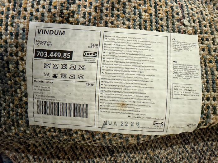 Ikea Vindum Rug 200x270