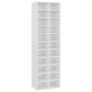 Shoe Cabinet High Gloss White 54x34x183 cm Chipboard Image 4