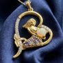 Silver Mermaid in Heart Pendant by Harry Ivens Image 4