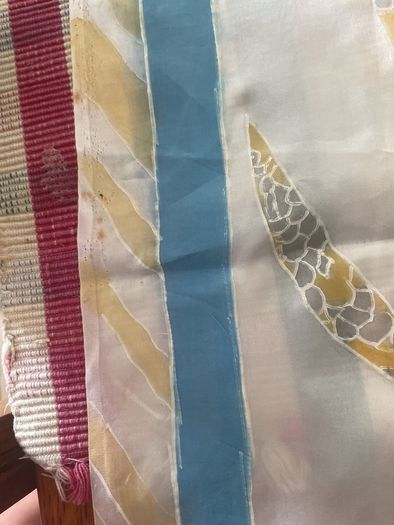 Hand painted silk scarf