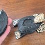 Vintage Solid Wood Hand Carved Turtle Tortoise Jewelry Trinket Box Image 4
