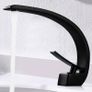 Bathroom Taps Black Basin Mixer Tap Single Lever Bathroom Sink Taps Matte Black Modern Basin Tap 1 Hole Brass, Mono Sink Faucet with Hot and Cold G1/2 Adaptor for Washroom, Cloakroom Image 3