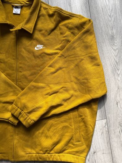 Nike Harrington Jacket Full Zip Mustard Yellow Fleece 3XL