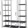 Canvas Fabric Wardrobe MAXI 175 x 150 x 45 cm with Hanging Rail - FREE DELIVERY NATIONWIDE Image 4