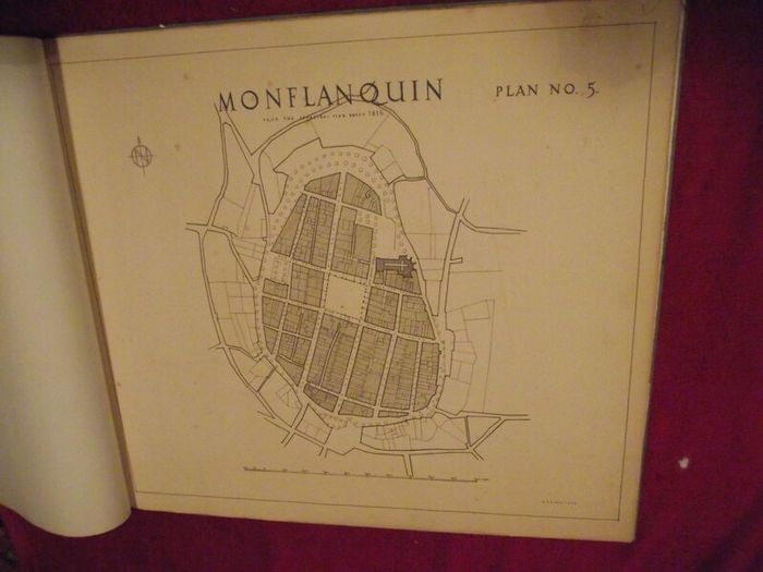 8 X 19th Century French walled city plans - 1816 to 1845