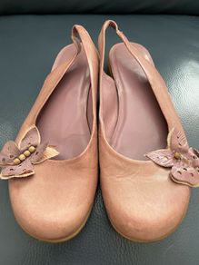 womens sandals flats covered toe genuine leather size UK 5