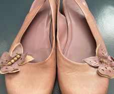 womens sandals flats covered toe genuine leather size UK 5