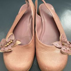 womens sandals flats covered toe genuine leather size UK 5