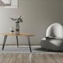 Modern Oval Coffee Table Oak Simple Center Table  Scandinavian Image 2