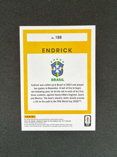 Endrick /199 2025-26 Panini Donruss Road to FIFA World Cup Brazil #188