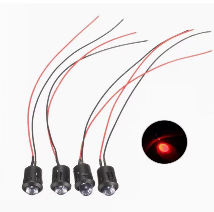 10pcs of New 12V 10Mm LED Diodes with Pre-Wired Connections for DIY Home