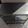 Metal and Brass cabinet with reeded glass Image 2
