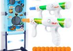 Moving Shooting Targets Game Electric Scoring Target Kids Toy with 2 Popper Guns 18 Foam Balls Outdoor Garden Toys Gifts for Boys Girls 110 x 42cm