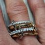Gold and silver ring in gift box Image 2