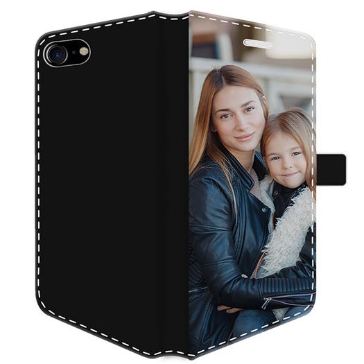 iPhone 6 PLUS & 6S PLUS - Personalised wallet case - Black