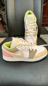 Air Jordan 1 Low Pastel Grind Vivid Green (GS) Size 5.5 UK