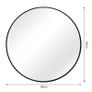 Large Round Black Mirror Image 2