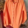 100% Cotton Oversized Orange Shirt - January Clearance Image 6