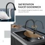 Black Kitchen Tap with Pull Out Spray, Kitchen Sink Mixer Tap with 3 Mode Spray Head, Single Handle Modern Mono Mixers Bar Taps Faucet with High Arc 360 Swivel Spout Image 6