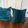 Luxurious Teal Cushions feather filled Image 3