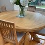 Large oak Maximus oak table & chairs Image 2