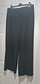trouser  wide leg m&s size 16 elasticated waist short leg