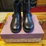 Clarks Ines Dot jnr Black leather Girls boots 33 New with tags Image 3