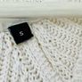 GANT Thick Cotton White V Neck Jumper Image 4