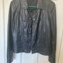 Woman's Black Leather Jacket Image 2