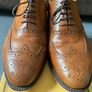 Barker England Windsor Collection Brown Leather Brogues Size UK8,5 Cedar Calf Image 4