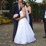 White Wedding Dress and Veil Image 7