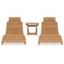 3 Piece Folding Garden Lounge Set Solid Teak Wood Image 4