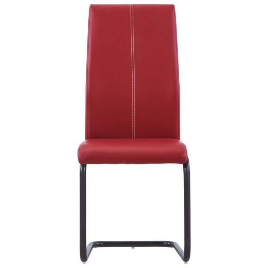 Cantilever Dining Chairs 2 pcs Cappuccino Faux Leather