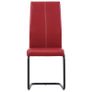 Cantilever Dining Chairs 2 pcs Cappuccino Faux Leather Image 3