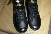 Black Polo Ralph Lauren laced boots NEW