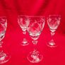 Vintage Duiske Handcut Crystal sherry/liquor stemmed glasses Image 4