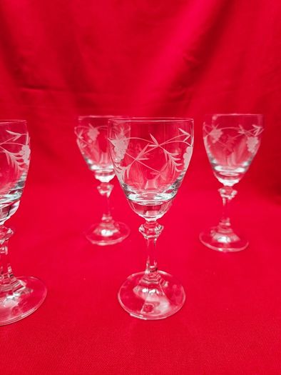 Vintage Duiske Handcut Crystal sherry/liquor stemmed glasses