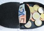Real Leather Coin Tray Purse Wallet Unisex Small Pocket