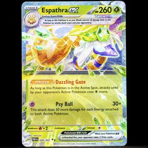 Espathra EX 006/091 Ultra Holo Rare Scarlet & Violet Paldean Fates Pokemon Card